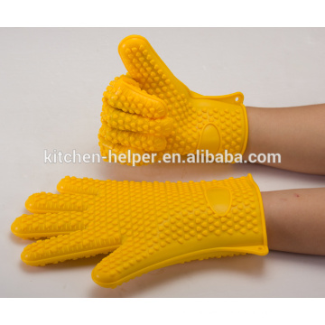 FDA Custom Silikon BBQ Handschuh Kochen Hitzebeständige Silikon Backhandschuhe Ofen Mitt / Silikon BBQ Ofen Grillen Handschuhe